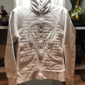 lululemon athletica Grey Zil Up with Scrunch Neck